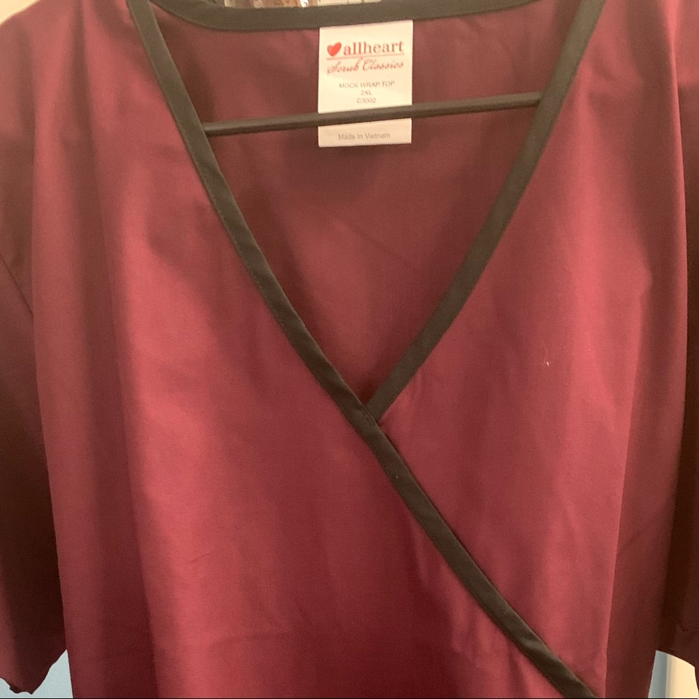 AllHeart Brand Scrub Set. String Tie Back